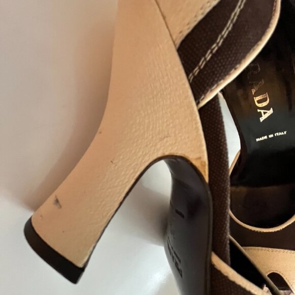 PRADA D'Orsay Peeptoe Heels Size 38 - Picture 8 of 10